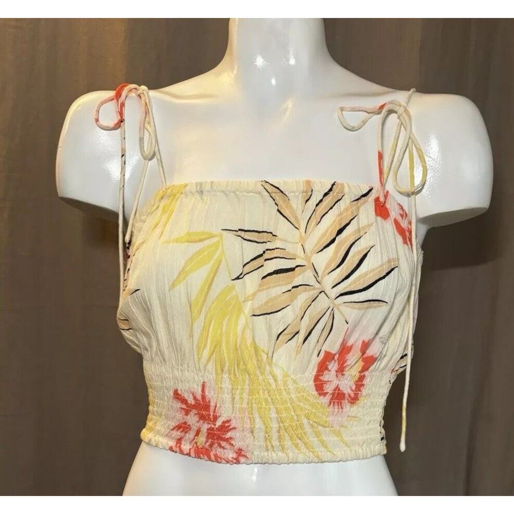 Billabong Simply Put Top Cami Crop Tank Size Small Thin Tie Shoulder Straps